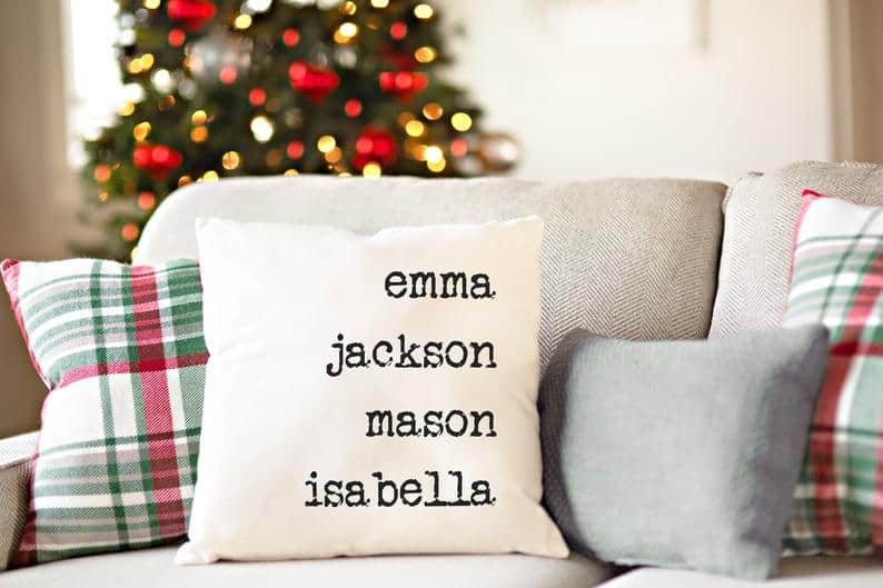 Personalized Family Name Pillow Case