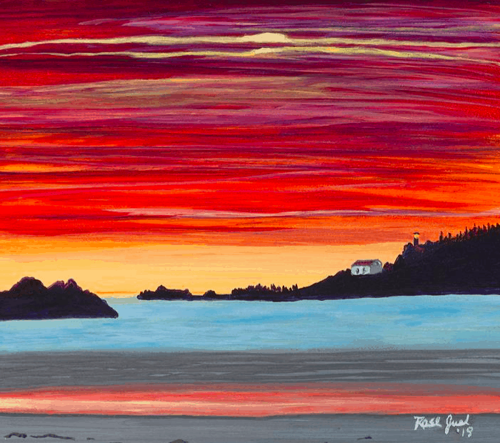 Sunset Beach Painting