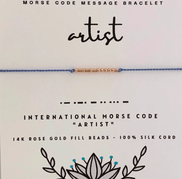 Morse code artist bracelet