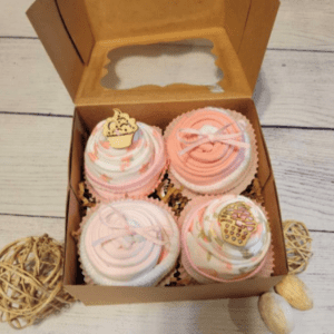 baby onesie cupcake gift box