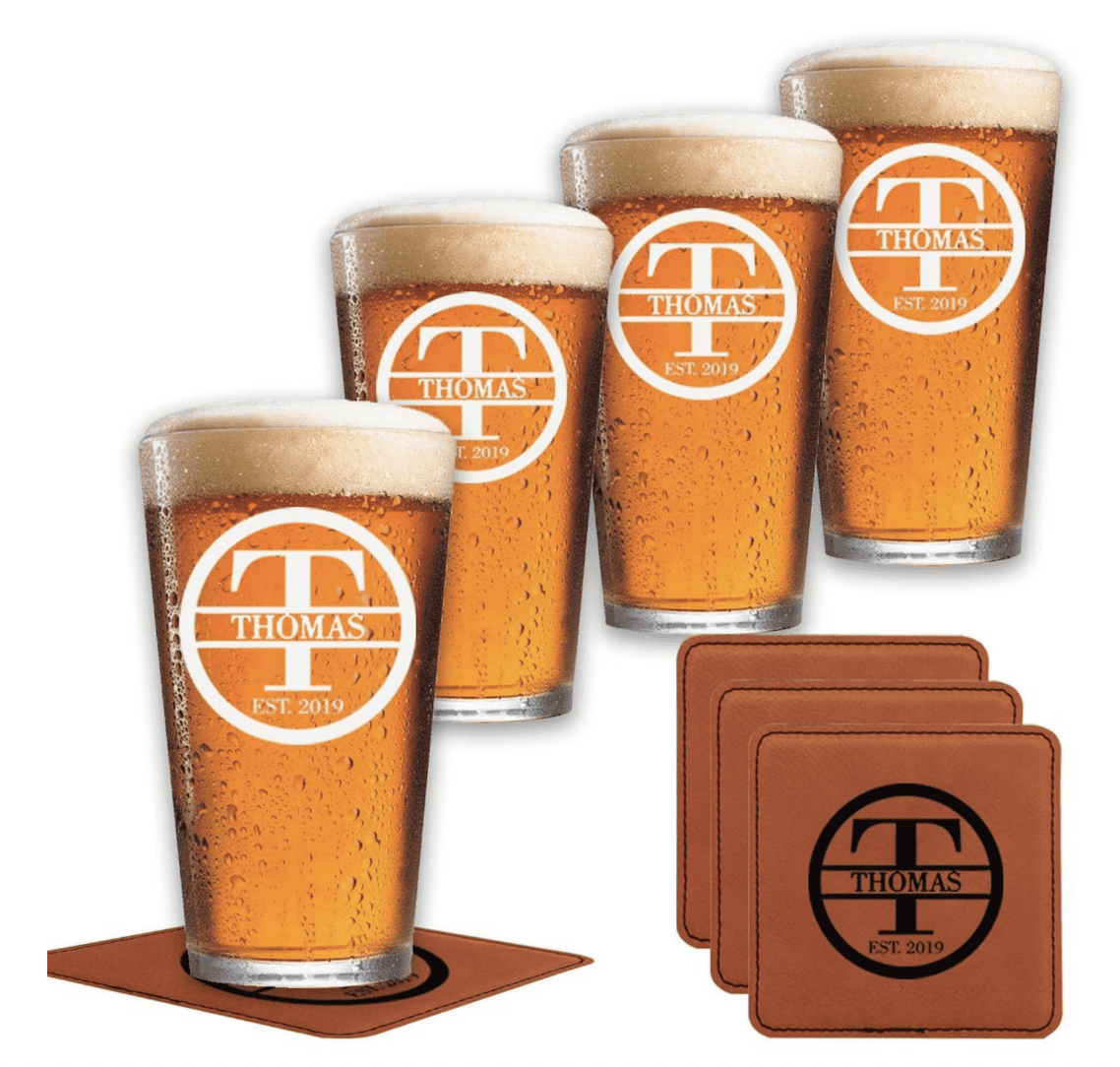 Personalized Pint Glass Set of Four