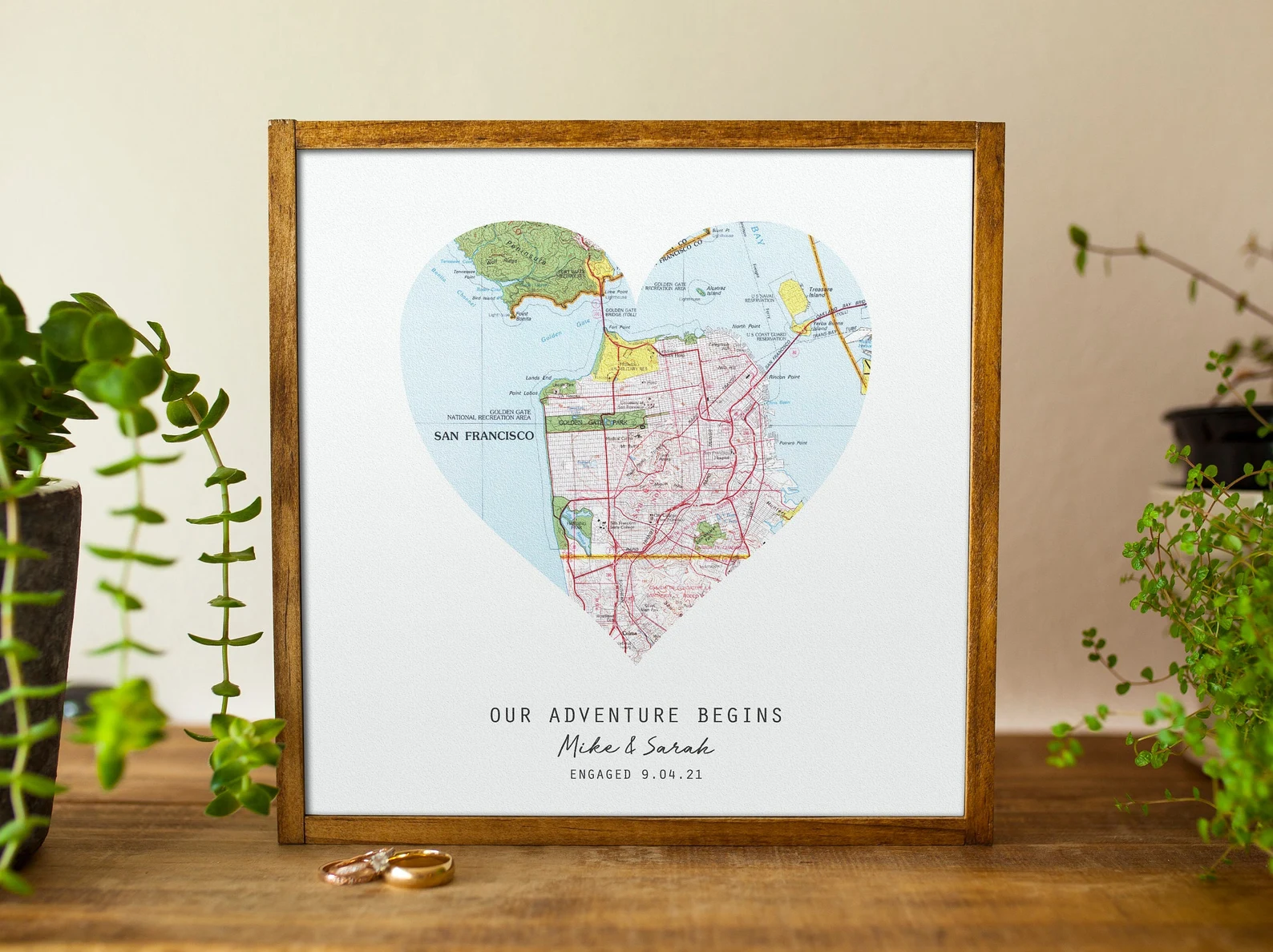 Personalized Anniversary Map for Couples