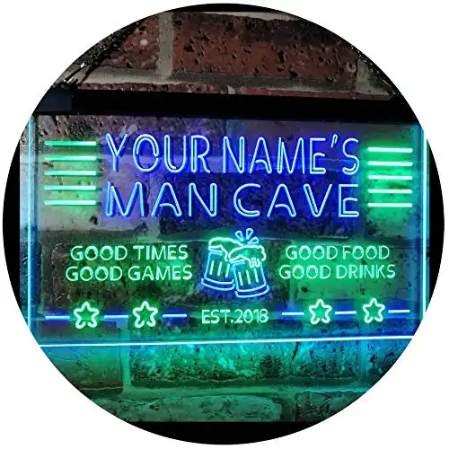 Personalized Neon Man Cave Sign