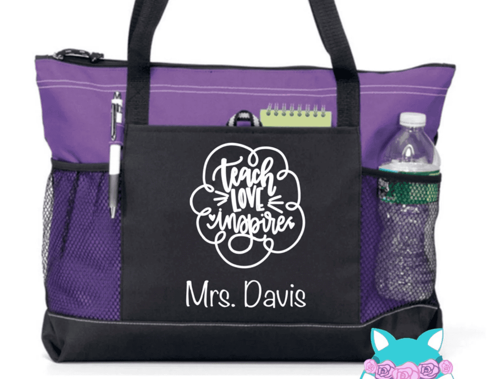 Personalized Teacher Tote Bag