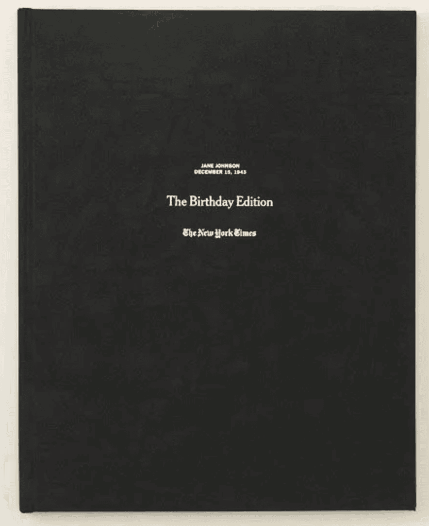 The New York Times Premium Custom Birthday Book